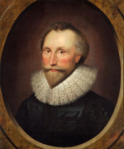 不明な紳士の肖像 作： Cornelius Janssen van Ceulen